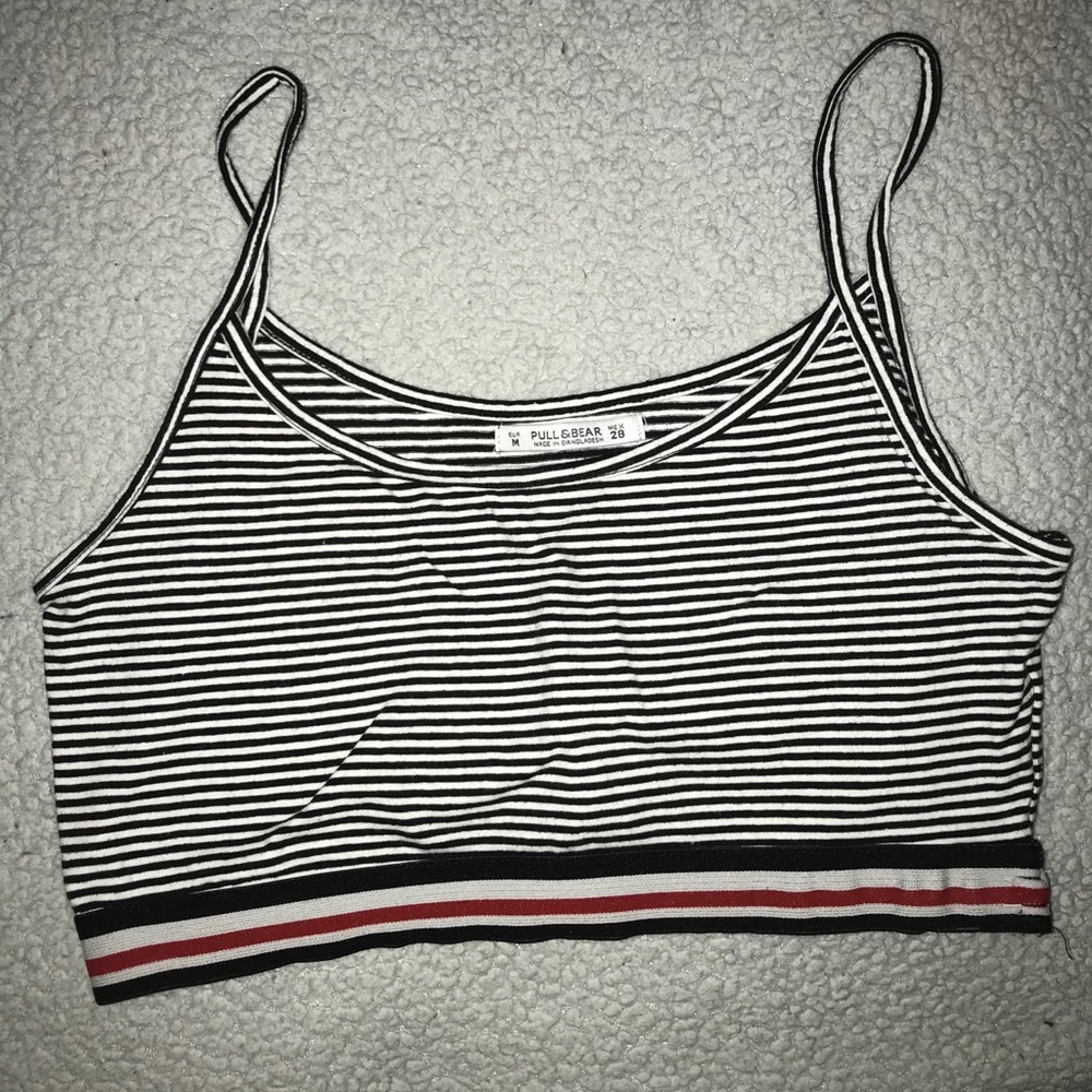 Cropped Pull&Bear Striped Top